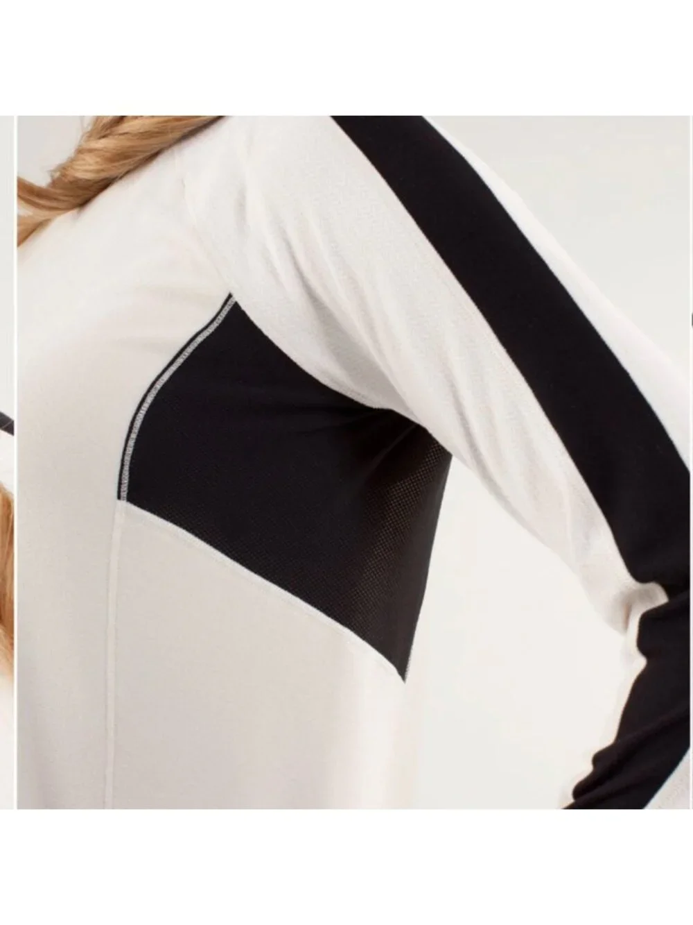 Lululemon Run: Bold In The Cold Long Sleeve Polar Cream / Black
